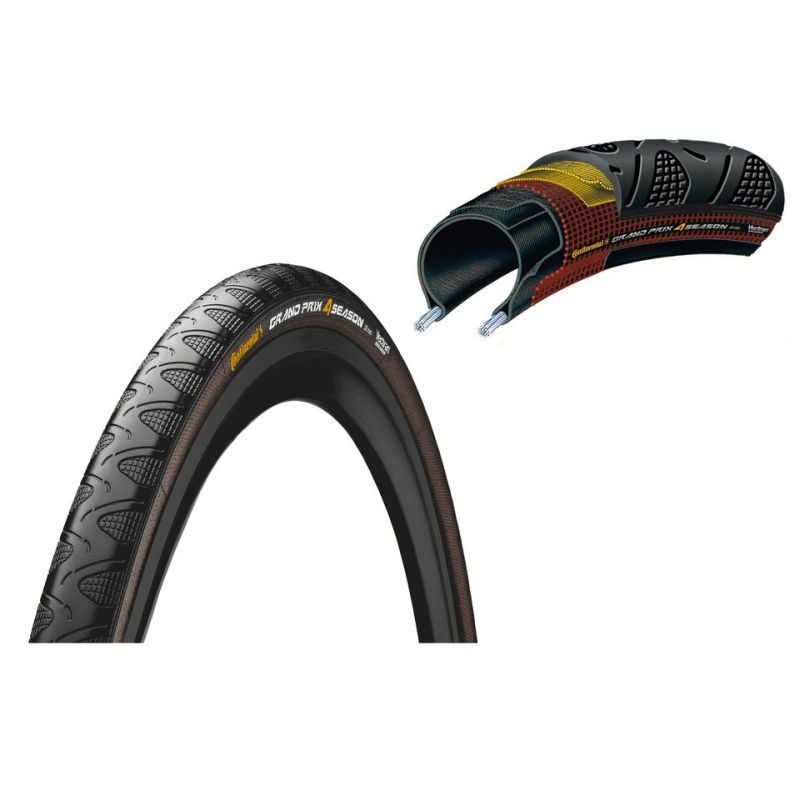 Grand Prix 4 Season Neumático Carretera Continental 700X28C Negro