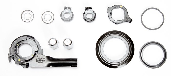 Componentes Buje Interno Shimano Nexus SM-7R45 Freno Rodillo CJ-NX40 Negro/Gris