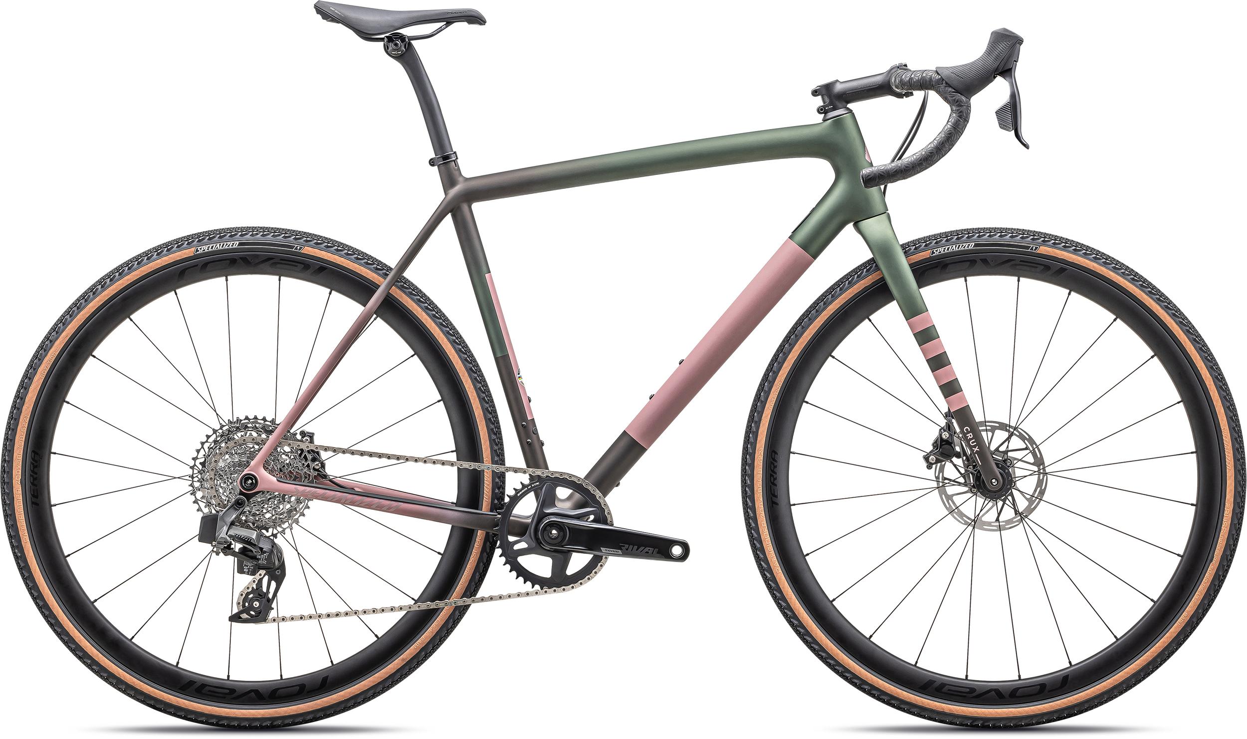 Bicicletas Gravel Crux Expert Specialized 2025 Satin Cypress Metallic/Doppio/Dusky Pink/Champagne #2