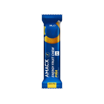 Gominolas Energéticas Amacx Energy Fruit Chew Piña Caja 12uds Azul
