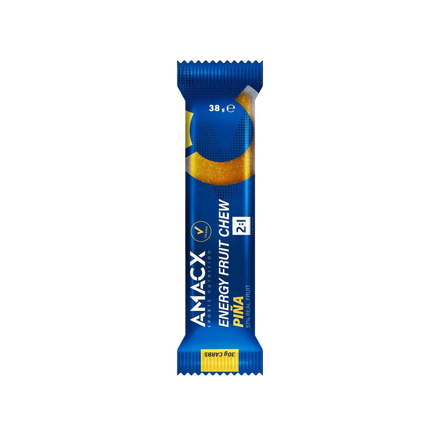 Gominolas Energéticas Amacx Energy Fruit Chew Piña Caja 12uds Azul