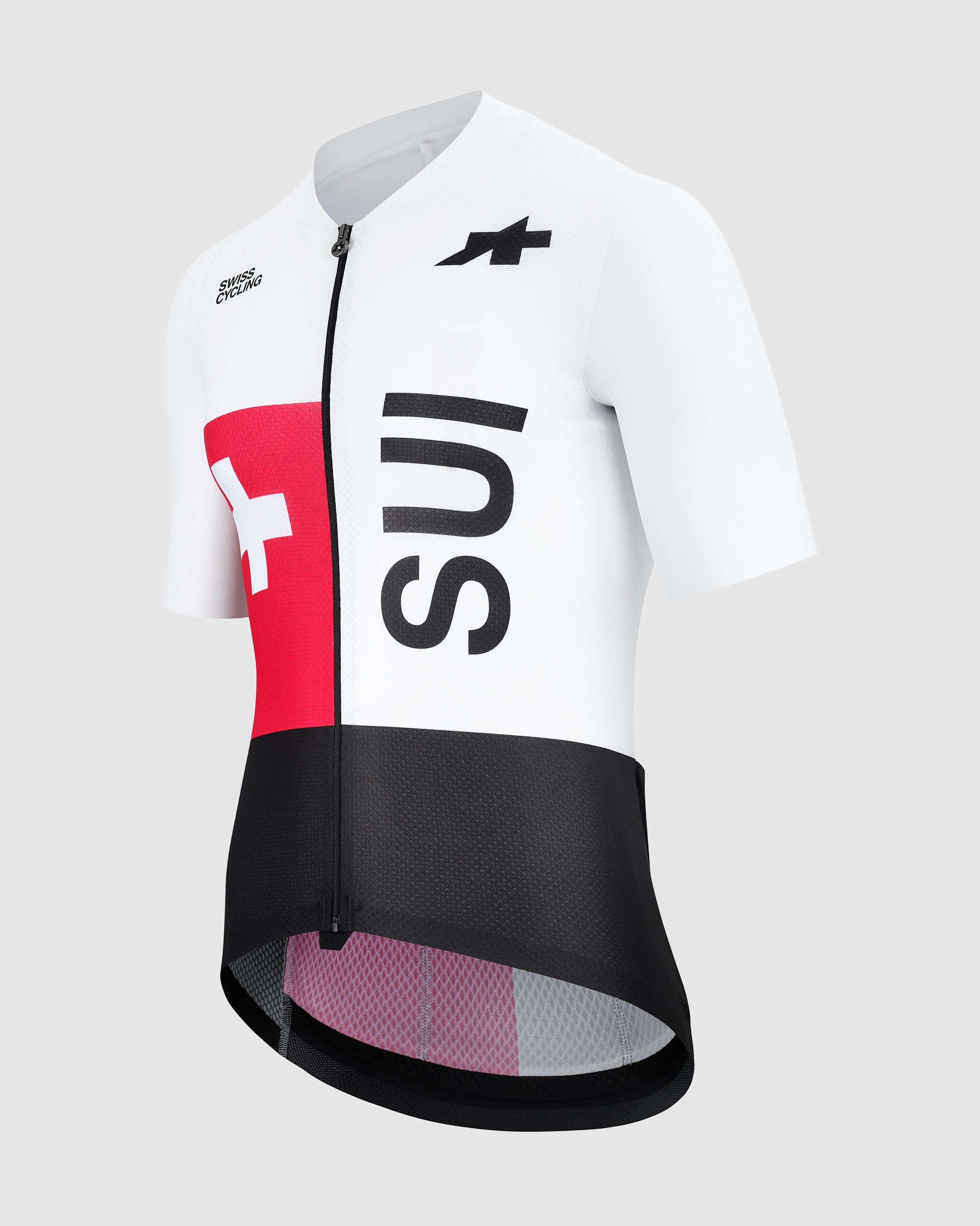 Maillot Manga Corta Assos Mille GT S11 Evo Swiss Cycling Replica Hombre White Series #3