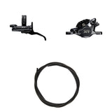 Hydraulic Disc Brake Kit Shimano Deore XT BR-M8200/BL-M8200 Rear/Right Resin Non-Finned/Adapter 1700mm Hose Black