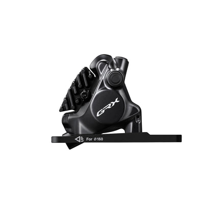 Kit Freno Disco Hidráulico Shimano GRX BR-RX820/ST-RX820 Delantero/Izquierdo Resina Aletas Adaptador 160mm Latiguillo 1000mm Negro