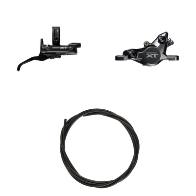 Kit Freno Disco Hidráulico Shimano Deore XT BR-M8200/BL-M8200 Trasero/Derecho Resina Sin Aletas/Adaptador Latiguillo 1700mm Negro #2