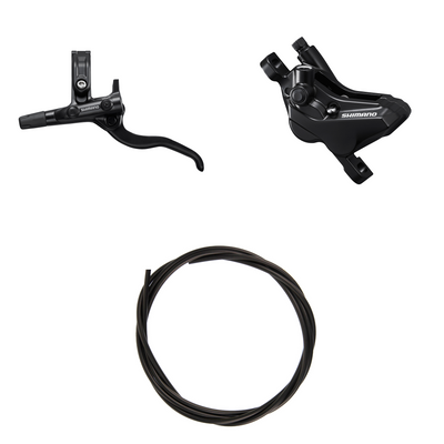 Kit Freno Disco Hidráulico Shimano Deore BR-MT420/BL-M4100 Delantero/Izquierdo Resina Sin Aletas/Adaptador Latiguillo 1000mm Negro #2