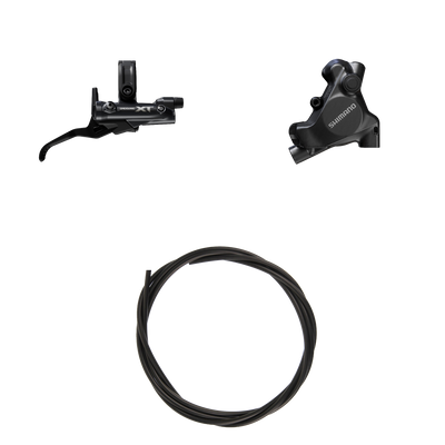 Kit Freno Disco Hidráulico Shimano Deore XT BR-MT805/BL-M8200 Trasero/Derecho Resina Sin Aletas/Adaptador Latiguillo 1700mm Negro #2