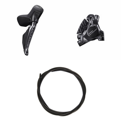 Kit Freno Disco Hidráulico Shimano Ultegra BR-R8170/ST-R8170 Trasero/Derecho Resina Aletas Latiguillo 1700mm Negro #2
