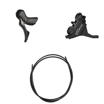 Kit Freno Disco Hidráulico Shimano Cues BR-U6030/ST-U6030 Delantero/Izquierdo Resina Sin Aletas Adaptador 160mm Latiguillo 1000mm Negro #2