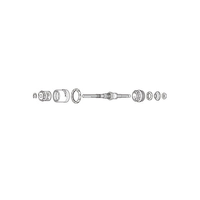 Conjunto Interno Shimano SG-3R40 176.8mm Plata #2
