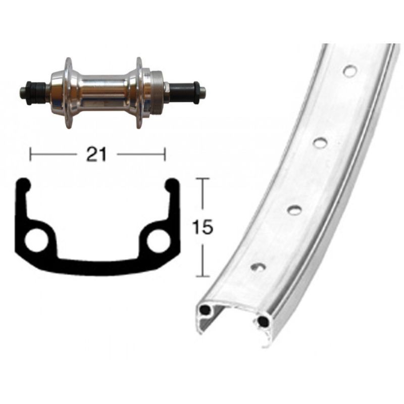 Rueda Trasera Winora Cierre Rápido 135mm 6/7v Plata Mate