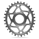 Absolute Black Oval Direct Mount Shimano XTR Aluminum Grey