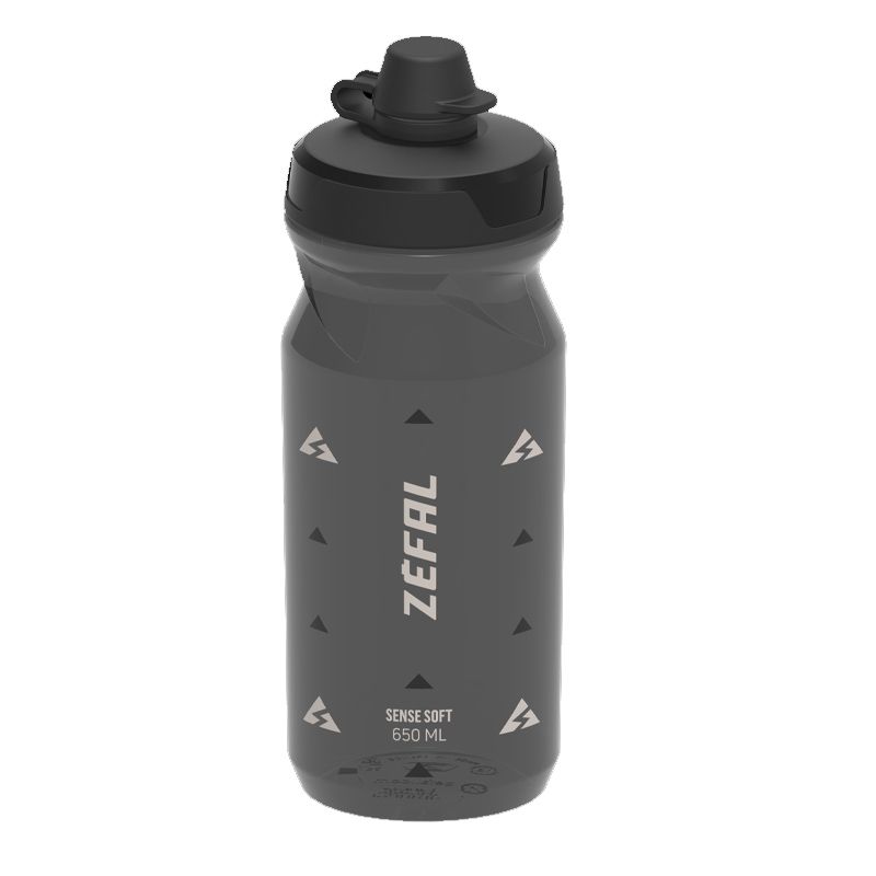 Bidon Zefal Sense Soft 65 No-Mud Tapa Negro Ahumado 650ml