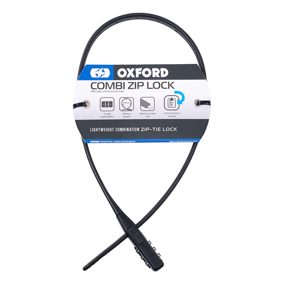 Antirrobo Cable Oxford Combi Zip Negro